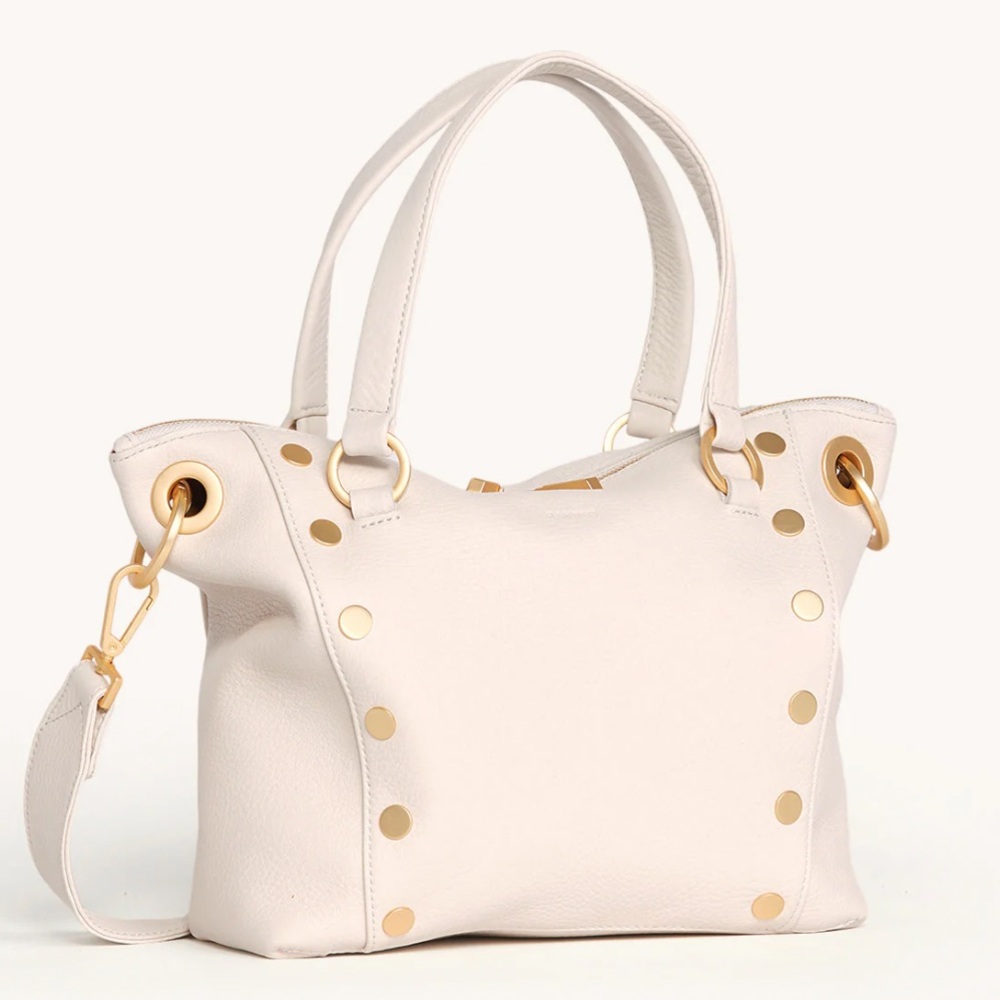 Hammitt Daniel Medium Bag in Calla Lilly White w/Snake & Gold Details